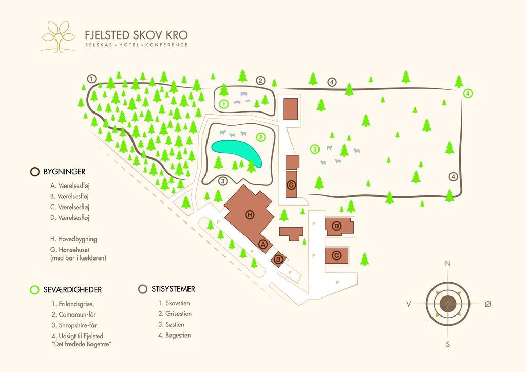 Fjelsted Skov Hotel & Konference Ejby  Экстерьер фото